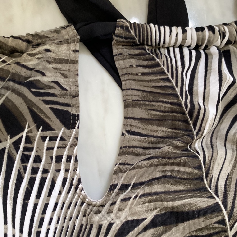 Tommy Bahama halter Keyhole Neck Swimsuit - Picture 3 of 6